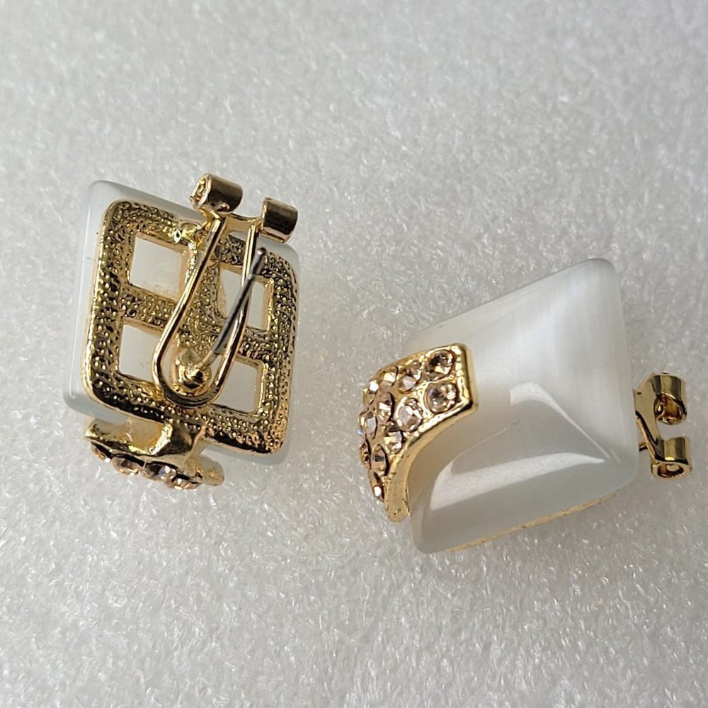 Cufflink Style Earrings - Picture 3 of 11